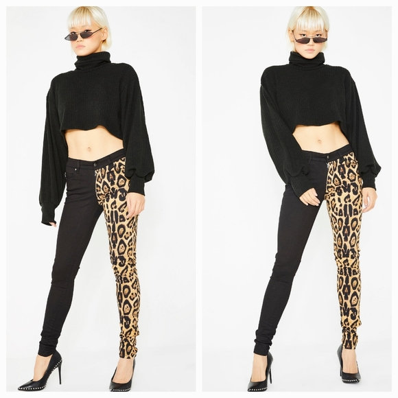 TRIPP NYC Split Leg Leopard Pants | Size 28 - Picture 4 of 11